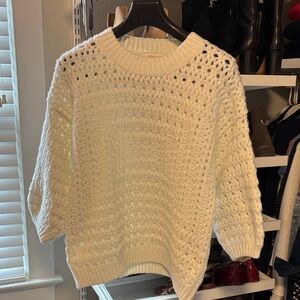 Bishop and Young Women's White Knit Sweater